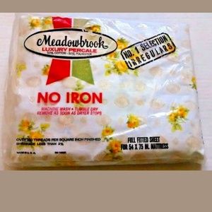 Meadowbrook Luxury Percale Full Fitted Sheet 54x75